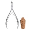GERMANIKURE Luxury Cuticle Nipper in Cork Case, Double Sharpened, Ethically