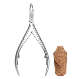 GERMANIKURE Luxury Cuticle Nipper in Cork Case, Double Sharpened, Ethically Made in Solingen Germany