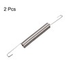 sourcingmap 1.0mmx10mmx60mm Dual Hook Small Tension Spring Nickel Plating 2pcs