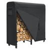 HYPATA 4 FT Firewood Rack Outdoor with Cover, Wood Racks