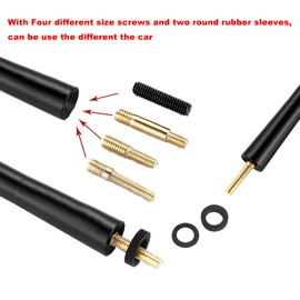 SaferCCTV Car Antenna, 4.7-Inch Carbon Fiber Mazdaspeed Sports Short Antenna Compatible with Mazda 2 3 5 6 Cx-7 Cx-9 Rx-8 MX-5 Miata Most of Model