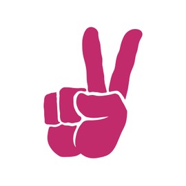 Peace Sign Hand Silhouette Vinyl Decal Round Hippie Boho Retro Tumbler Sticker