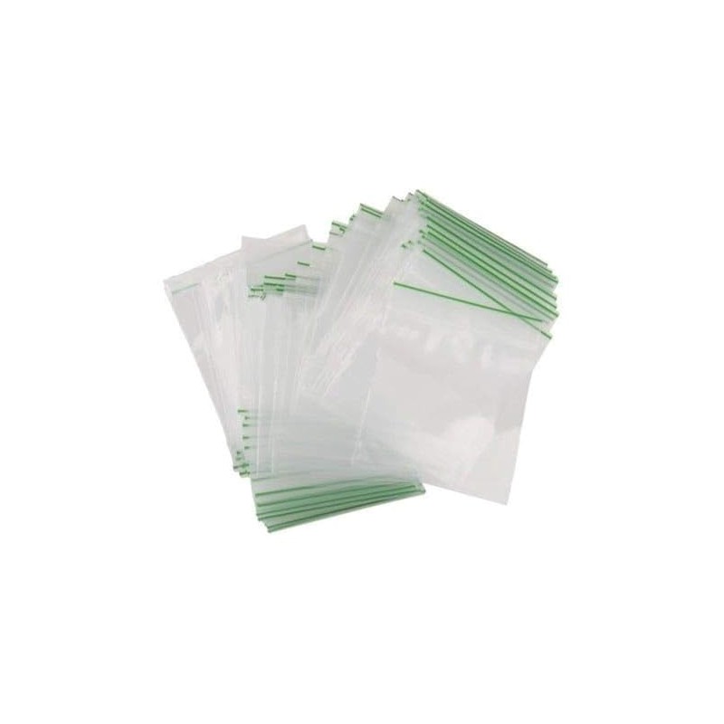 100 Clear Plastic Bags 55mm x 65mm Baggy Baggies Grip