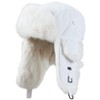 frr B-52 Aviator Hat with Natural White Rabbit Fur (S/M,