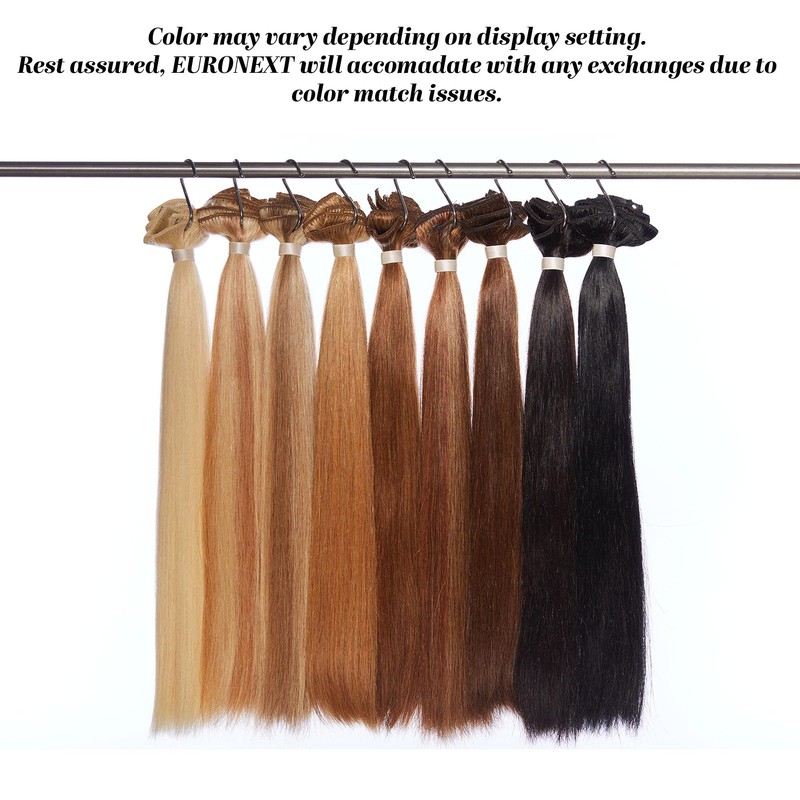 JULY SALE- EURONEXT Clip in hair extensions, 100% Remy human