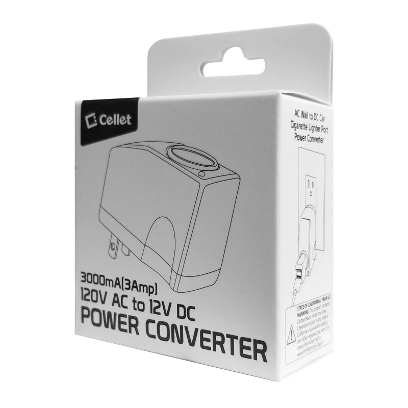 Cellet Power Converter, 120V AC to 12 V DC (3000mA)