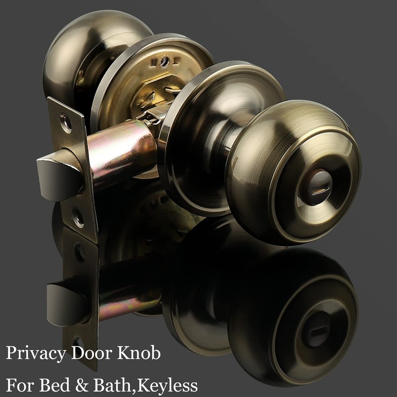 Probrico Privacy Door Knobs Lock Interior Bedroom Bathroom Door Handle