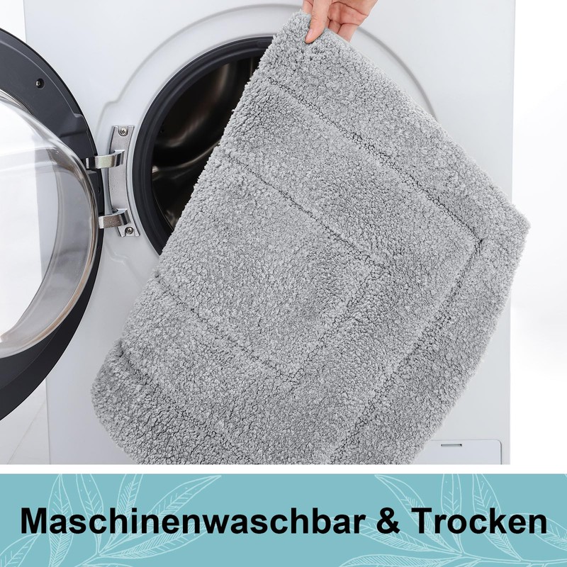 Homaxy Microfibre Bathroom Rug Non-Slip Washable Bath Mat Soft Bath