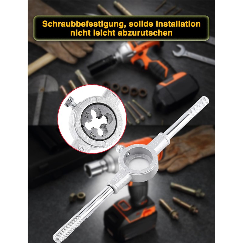 ZLXHDL Tap and Die Set, 8-Piece Thread Die Made of