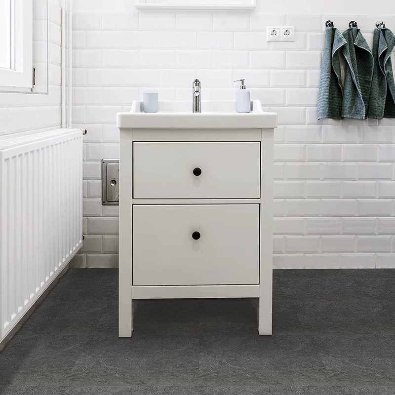 Marble Pattern Floor Tile, Just Place It, Removable, Renewal, Bathroom,