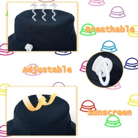 Sombrero de sol para bebé, protección de verano, sombrero de playa para niña pequeña, sombrero de verano de algodón y lino, Negro -, 6-12 Meses