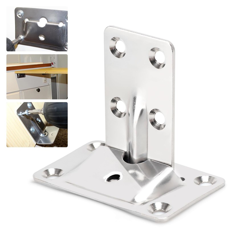 2 Sets Stainless Steel Removable Table Bracket, Strong Sturdy Support