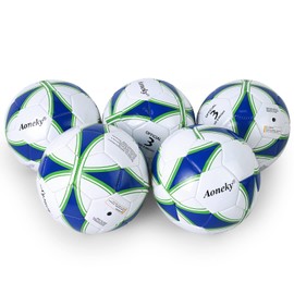 Aoneky Ball Storage Cart with 5 Size 3 Soccer Ball