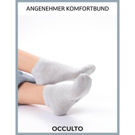 Occulto Women's Trainer Socks Pack of 10 (Model: Alexa), Black White Grey, 35 - 38