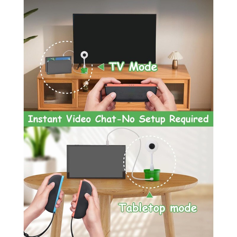 Dpofirs Camera for Switch 2, PC Plug-and-Play Webcam, USB C