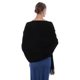 SWAT PANY Scarfs for Women Black Pashmina Shawls and Wraps for Women Wedding Ladies Scarves for Winter Warm