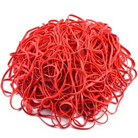 Coopay 180 Pieces Large Rubber Bands Bulk Trash Can Band Set, 8 Inches Heavy Duty Strong Elastic Bands for Office Supply School Home,Securing Garbage Cans, File Folders (Red)