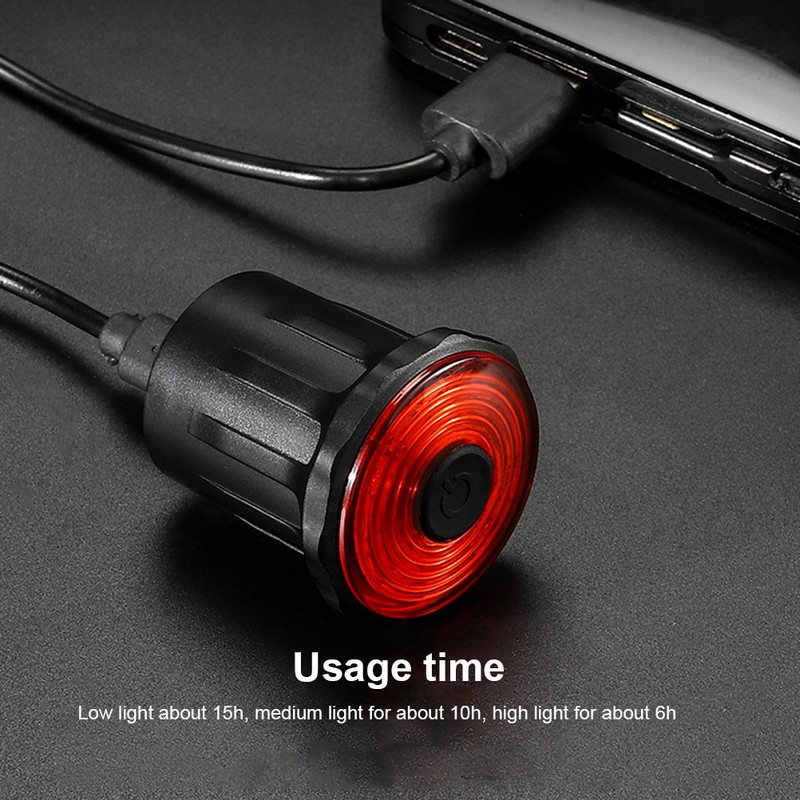 Smart Bike Tail Light Auto On/Off Rechargeable Ultra Bright IPX6
