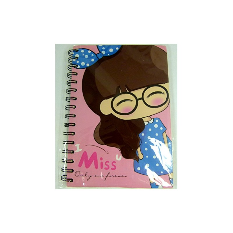 I Miss You Girl Spiral Bound Notebook (Pink)
