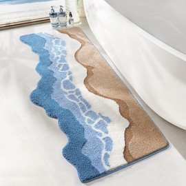 Luxury Microfiber Bath Mat, Extra Soft and Absorbent Bathroom Carpet, Non-Slip Plush Shaggy Bathroom Rug, Machine Wash Dry, Bath Rugs for Bathroom and Bedroom Floor, Tub and Shower (50x120cm)