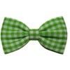 EmilyRose Couture Gingham Hair Bows (Alligator Clip, Green)