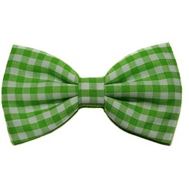 EmilyRose Couture Gingham Hair Bows (Alligator Clip, Green)