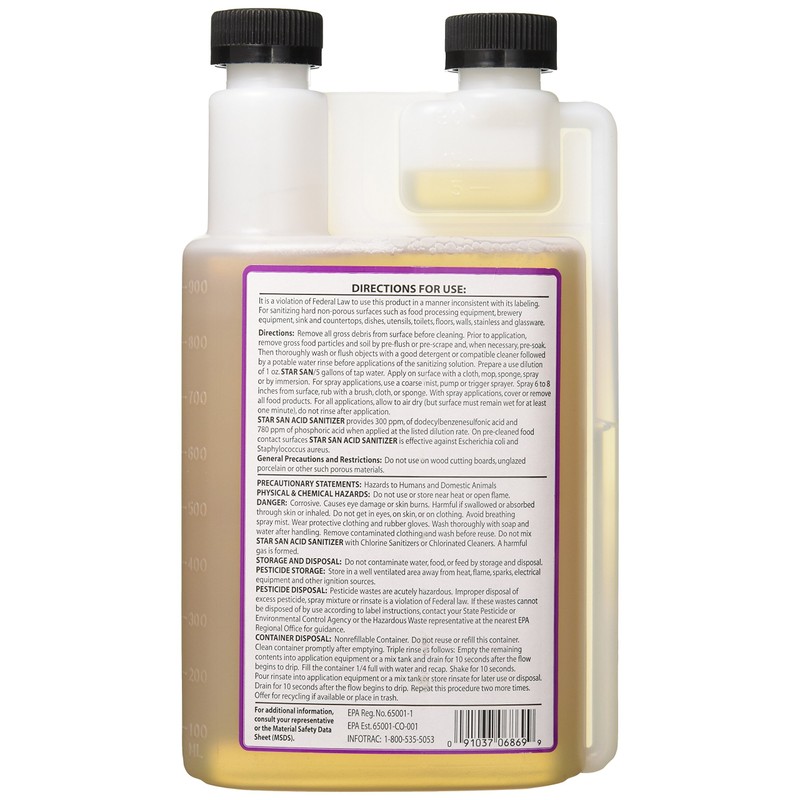 Five star Star San Acid Sanitizer for Surface Sanitation, 32oz