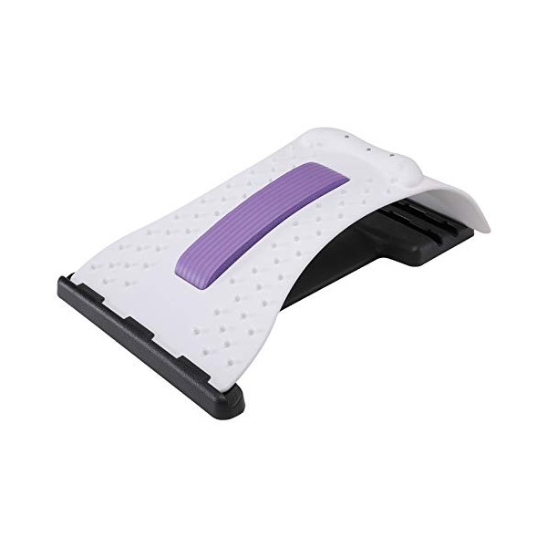 Windfulogo Needle Cervical Neck Traction Device Back Stretcher Support Pillow Multi-Level Posture Corrector for Neck and Shoulder Pain Relief (White&Purple)