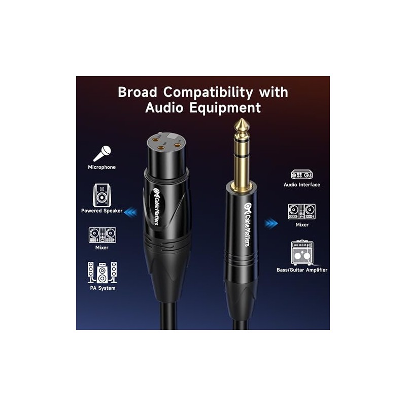 Cable Matters Cable TRS a XLR de 6,35 mm (1/4