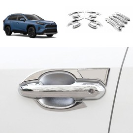 TERDARAY Exterior Door Handle and Bowl Cover Compatible with Toyota RAV4 2025 2024 2023 2022-2019 Door Handle Bowl Covers Exterior Car Accessories ABS 8PCS(Glossy Chrome Style)