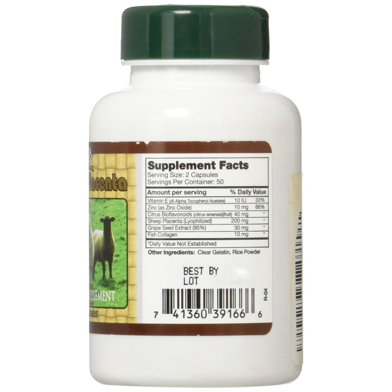 Sheep Placenta Complex 100 Capsules,FRESH , New Item Good Product