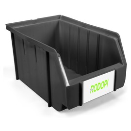 RODOPI Set of 26 Stacking Boxes, Size M, Storage Boxes 230 x 150 x 130 mm, Robust Storage Boxes for Workshop, Garage, Basement, Storage for Small Parts and Tools, Sorting Boxes, Anthracite