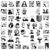 Kids Anime Stickers Mixed Pack, 100pcs Black and White Cartoon