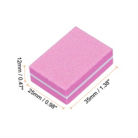 QUARKZMAN 20 Stück Mini-Nagelfeilen, 100/180 Körnung Nagelschleifblöcke, Großhandel Nagelpolierblöcke Professionelles Nagelpolierer-Set für Acryl- und Naturnägel, Rose