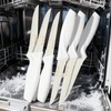 LIN ZHI REN Steak Knives,Serrated Steak knife,High-Carbon Stainless Steel,Ergonomic Handles,For