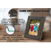 CORE ART 3.5x5 Picture Frame Black Wood Rustic Photo Frames