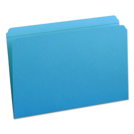 Smead File Folder, Reinforced Straight-Cut Tab, Legal Size, Blue, 100 per Box (17010)