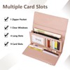 Womens Wallet, RFID Blocking Leather Wallet with Multiple Card Slots
