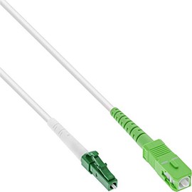 InLine® LWL Simplex Cable, FTTH, LC/APC 8° to SC/APC 8°, 9/125µm, OS2, 20 m