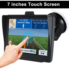 7 Inch GPS Navigation Devices for Car/Truck/Camper 2025 with Europe Map - Voice Guidance, POI & Speed Warning, Lifetime Free Map Updates