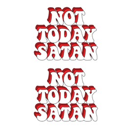 Bad Fish Custom Decals Bot Today Satan 2 Pack Gloss Vinyl Waterproof Indoor Outdoor for car, Laptop, Hard hat, etc