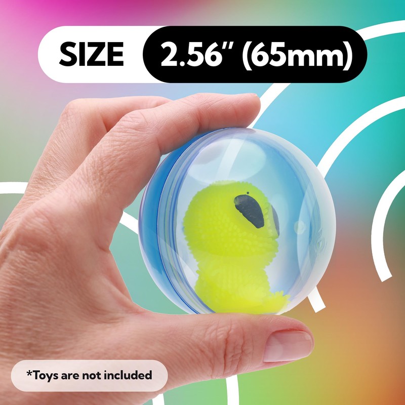 Capsule Vending Machine Semitransparent Round Capsules Empty 25 pcs 2.6