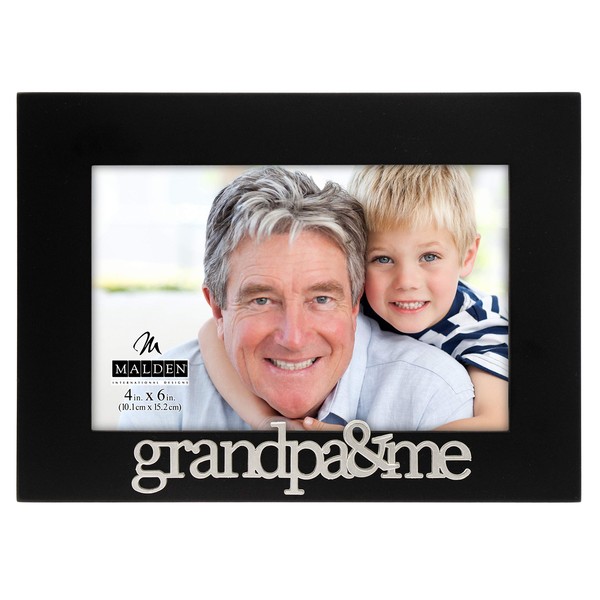 Malden International Designs Grandpa and Me Expressions Picture Frame, 4x6, Black