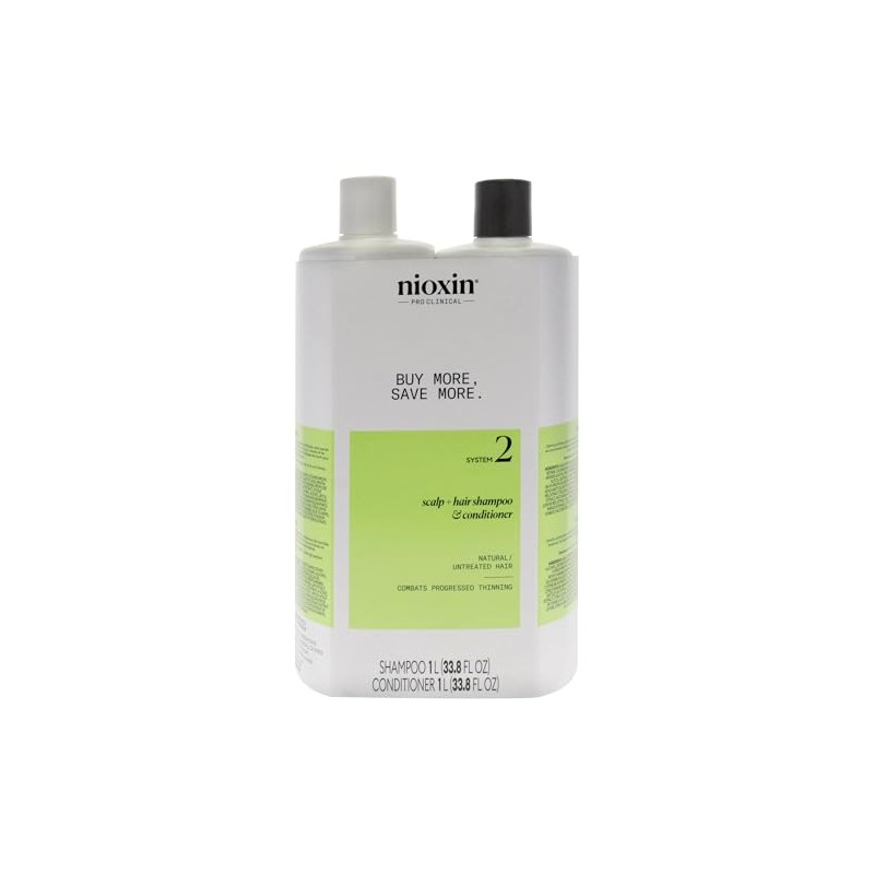 Nioxin Cleanser And Scalp Therapy Conditioner, 33.8 Oz