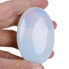 Lovionus89 Synthetic Opalite Worry Stones, Oval Palm Tree Bag, Healing
