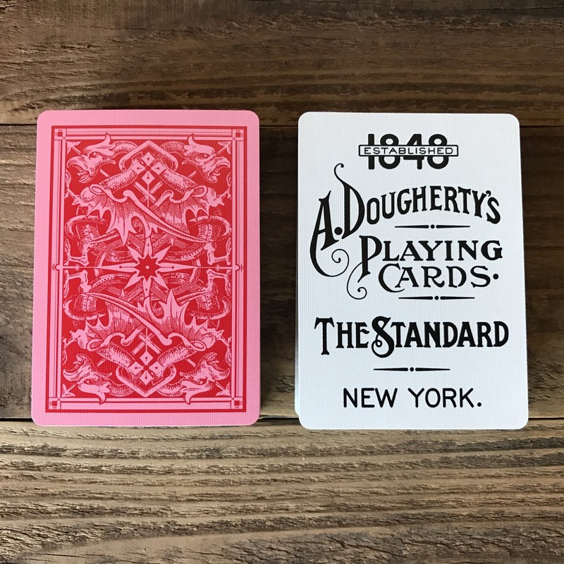 A. Dougherty No.18 Triplicate Dragon Back Playing Card Restoration, Red