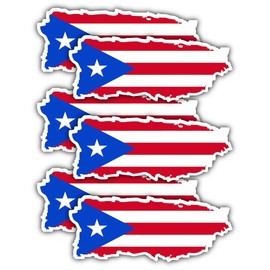 Puerto Rico Flag Map Hard Hat Sticker/Decal/Label Tool Lunch Box Motorcycle Helmet Rican