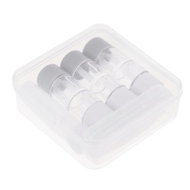 TOVINANNA 3pcs Lens Box with Bottle Tweezers Organizer Kit for Leak Storage Portable Eye for Travel Daily Use