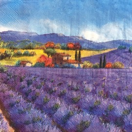 Colored Paper Napkins, 20 Count Shabby Chic Napkins for Wedding, Dinner Tea Party Shower Cocktail Napkins (Provence Lavender)