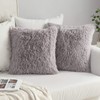 Miulee Set of 2 Cushion Covers, Artificial Fur, Decorative, Cuddly,